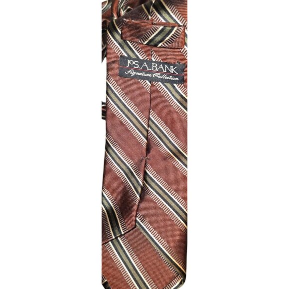 3 Ties JOS Banks Signature Collection & Paul Fredrick Silk 2 Striped 1 Solid - Picture 4 of 7